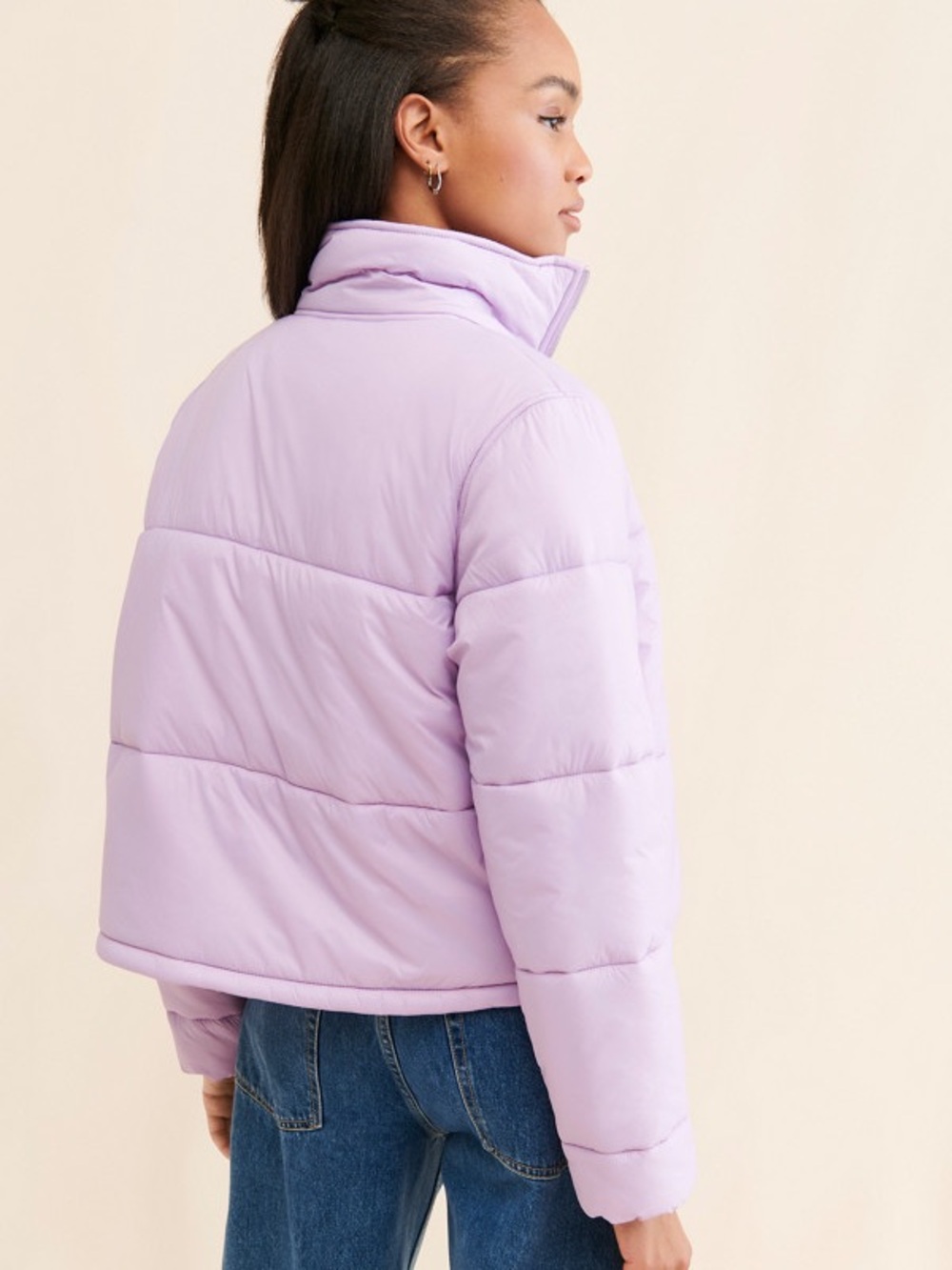 Nuuly x Show Me Your Mumu Snowbird Cropped Puffer Jacket - Lavender - Picture 2 of 4